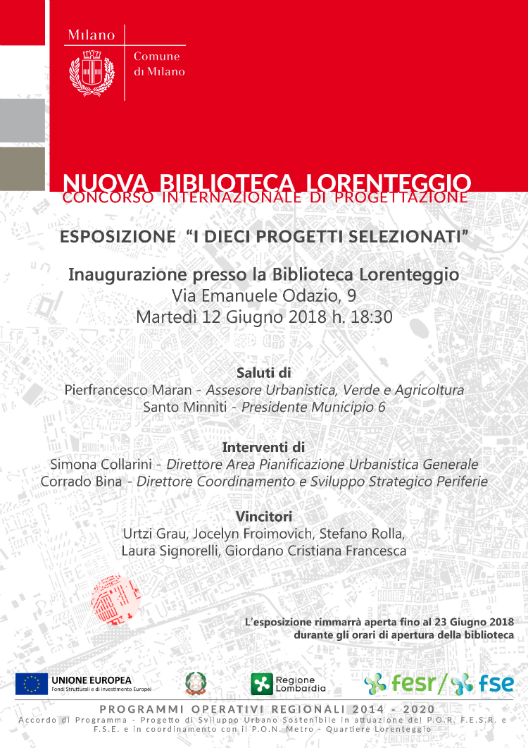 Concorso Internazionale di Progettazione Nuova Biblioteca Lorenteggio